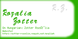 rozalia zotter business card